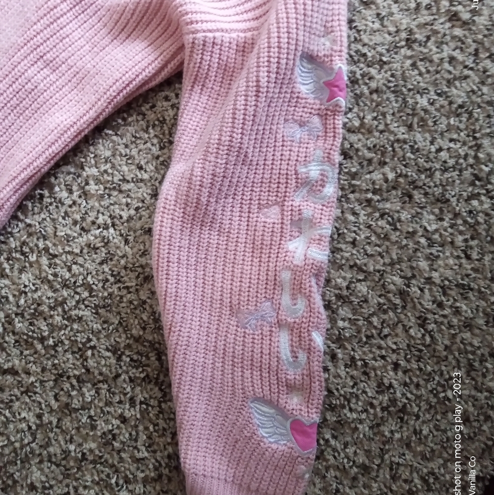 Hot Topic Women's Kawaii Wings Embroidered Cardigan Pink Size Medium / Small - Picture 9 of 10